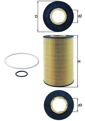 MAHLE ORIGINAL OX 435D Číslo výrobce: 70385181. EAN: 4009026720332.