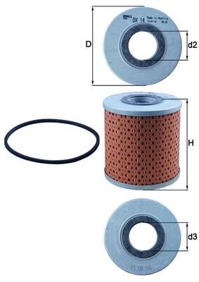 MAHLE ORIGINAL OX 14D Číslo výrobce: 77650559. EAN: 4009026003473.