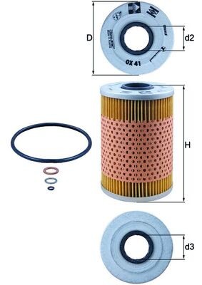 MAHLE ORIGINAL OX 41D Číslo výrobce: 72558778. EAN: 4009026017975.