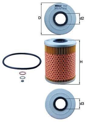 MAHLE ORIGINAL OX 68D Číslo výrobce: 72547538. EAN: 4009026000762.