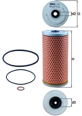MAHLE ORIGINAL OX 92D Číslo výrobce: 72561827. EAN: 4009026007150.