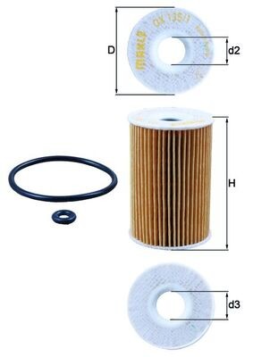 MAHLE ORIGINAL OX 135/1D Číslo výrobce: 78434144. EAN: 4009026102879.