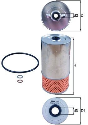 MAHLE ORIGINAL OX 78D Číslo výrobce: 72547001. EAN: 4009026032459.
