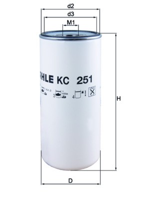 MAHLE ORIGINAL KC 251 Číslo výrobce: 70510278. EAN: 4009026725825.