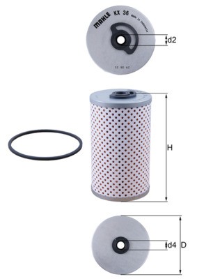 MAHLE ORIGINAL KX 36D Číslo výrobce: 70520823. EAN: 4009026735725.