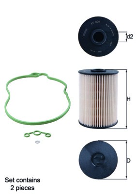MAHLE ORIGINAL KX 200D/S Číslo výrobce: 70317017. EAN: 4009026508053.