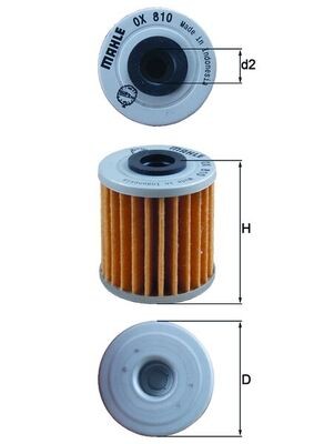 MAHLE ORIGINAL OX 810 Číslo výrobce: 72407311. EAN: 4009026958032.