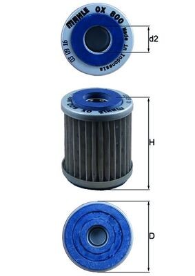 MAHLE ORIGINAL OX 800 Číslo výrobce: 72419606. EAN: 4009026964101.
