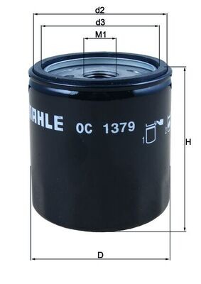 MAHLE ORIGINAL OC 1379 Číslo výrobce: 72444256. EAN: 4009026972083.