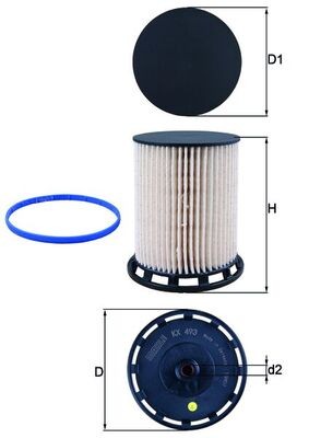 MAHLE ORIGINAL KX 493D Číslo výrobce: 72455975. EAN: 4009026978351.