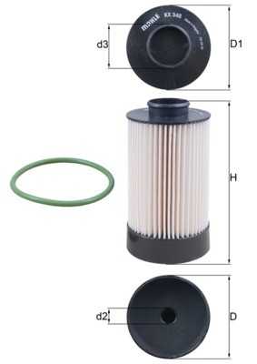 MAHLE ORIGINAL KX 340D Číslo výrobce: 70566558. EAN: 4009026885055.