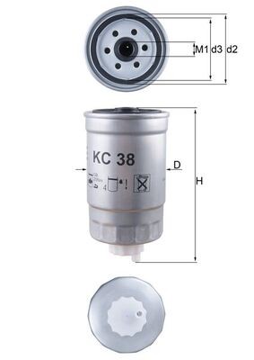 MAHLE ORIGINAL KC 38 Číslo výrobce: 77425648. EAN: 4009026002391.
