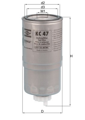 MAHLE ORIGINAL KC 47 Číslo výrobce: 78619157. EAN: 4009026011942.