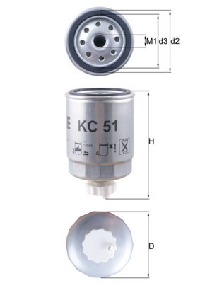 MAHLE ORIGINAL KC 51 Číslo výrobce: 77451594. EAN: 4009026000403.