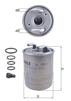 MAHLE ORIGINAL KL 490/1D Číslo výrobce: 70385760. EAN: 4009026720493.