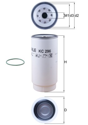MAHLE ORIGINAL KC 296D Číslo výrobce: 72563431. EAN: 4009026833810.