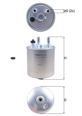 MAHLE ORIGINAL KL 639D Číslo výrobce: 70531966. EAN: 4009026832059.