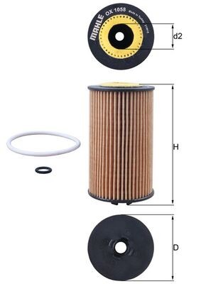 MAHLE ORIGINAL OX 1058D Číslo výrobce: 72366594. EAN: 4009026936467.