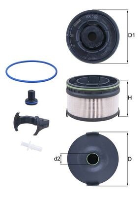 MAHLE ORIGINAL KX 533KIT Číslo výrobce: 72435581. EAN: 4009026967973.