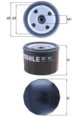 MAHLE ORIGINAL OC 64 Číslo výrobce: 77397912.