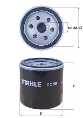 MAHLE ORIGINAL OC 90 Číslo výrobce: 77689565. EAN: 4009026037935.