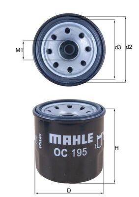 MAHLE ORIGINAL OC 195 Číslo výrobce: 78636334. EAN: 4009026015667.