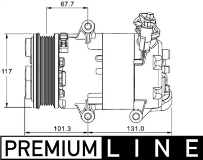 MAHLE ORIGINAL ACP 1330 000P Číslo výrobce: 351334041. EAN: 4057635038836.