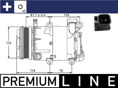 MAHLE ORIGINAL ACP 866 000P Číslo výrobce: 351113471. EAN: 4057635033237.