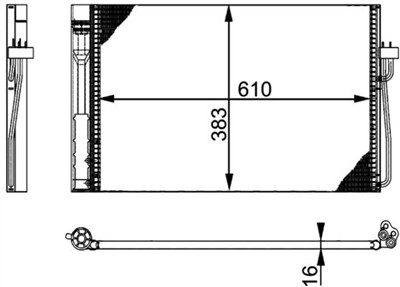 MAHLE ORIGINAL AC 345 000P Číslo výrobce: 351301331. EAN: 4057635021470.