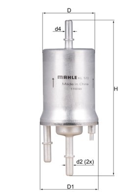 MAHLE ORIGINAL KL 572 Číslo výrobce: 70364457. EAN: 4009026601808.