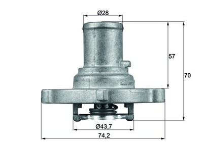MAHLE ORIGINAL TI 122 87D Číslo výrobce: 70808582. EAN: 4250192994946.