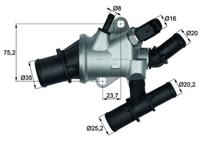 MAHLE ORIGINAL TI 162 88 Číslo výrobce: 70808627. EAN: 4250192995592.