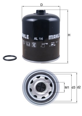 MAHLE ORIGINAL AL 14 Číslo výrobce: 78573735. EAN: 4009026206829.