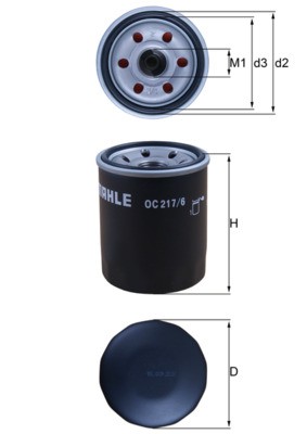 MAHLE ORIGINAL OC 217/6 Číslo výrobce: 70532127. EAN: 4009026768075.