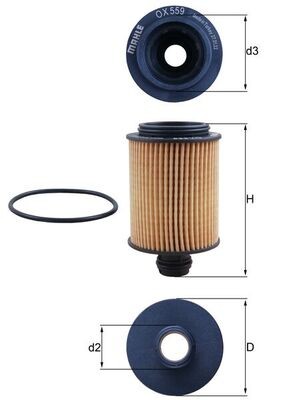 MAHLE ORIGINAL OX 559D Číslo výrobce: 70387358. EAN: 4009026724583.