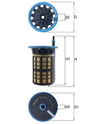 MAHLE ORIGINAL KX 515 Číslo výrobce: 72467184. EAN: 4057635005050.