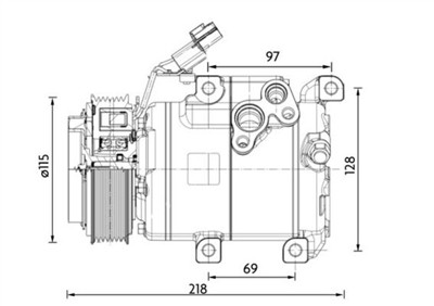MAHLE ORIGINAL ACP 1467 000P Číslo výrobce: 351011211. EAN: 4057635129862.