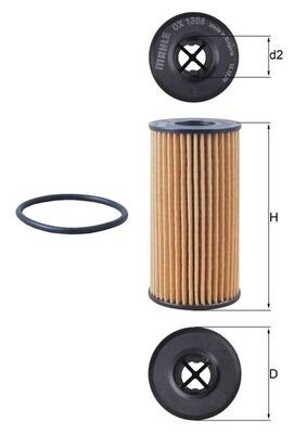 MAHLE ORIGINAL OX 1308D Číslo výrobce: 72514883. EAN: 4057635175531.