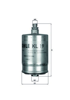 MAHLE ORIGINAL KL 19 Číslo výrobce: 77846090. EAN: 4009026012024.