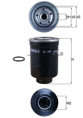 MAHLE ORIGINAL KC 261D Číslo výrobce: 72392354. EAN: 4009026953303.