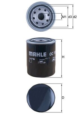 MAHLE ORIGINAL OC 105 Číslo výrobce: 77811243. EAN: 4009026005880.