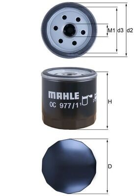 MAHLE ORIGINAL OC 977/1 Číslo výrobce: 70581856. EAN: 4009026887516.