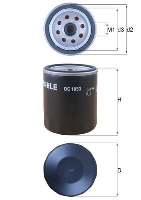 MAHLE ORIGINAL OC 1053 Číslo výrobce: 70588339. EAN: 4009026918425.