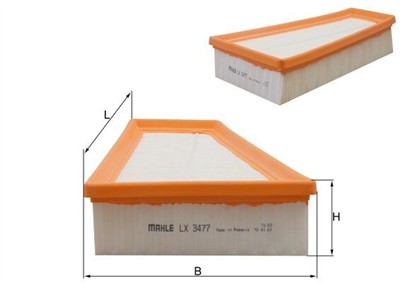 MAHLE ORIGINAL LX 3477 Číslo výrobce: 70605034. EAN: 4009026927397.