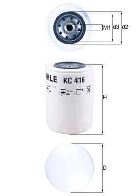 MAHLE ORIGINAL KC 416 Číslo výrobce: 70521206. EAN: 4009026735879.