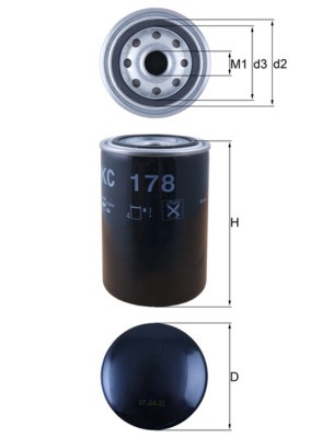 MAHLE ORIGINAL KC 178 Číslo výrobce: 76671473. EAN: 4009026409848.