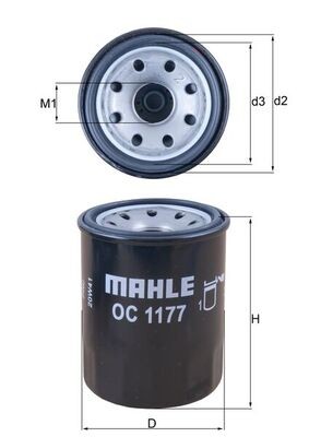 MAHLE ORIGINAL OC 1177 Číslo výrobce: 70596667. EAN: 4009026923252.