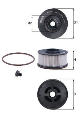 MAHLE ORIGINAL KX 591D Číslo výrobce: 72552127. EAN: 4057635169738.