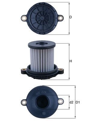 MAHLE ORIGINAL HX 229 Číslo výrobce: 72557797. EAN: 4057635223102.