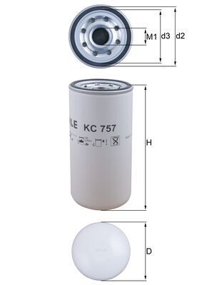 MAHLE ORIGINAL KC 757 Číslo výrobce: 72555489. EAN: 4057635221795.